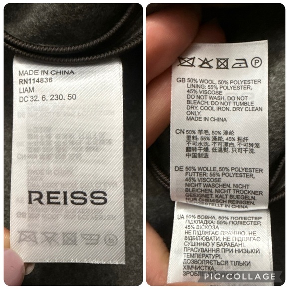 Reiss Liam Wool-Blend Jacket in Gray size L - Picture 15 of 16